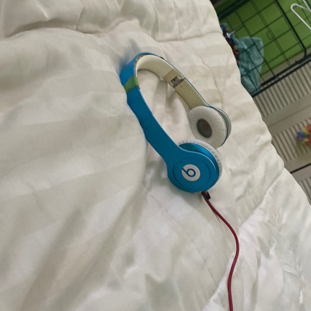 Sky blue beats needs glue wear tape is but works perfect!